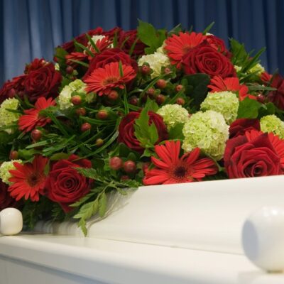 CF004-Red Gate Hill Casket Flower Arrangement