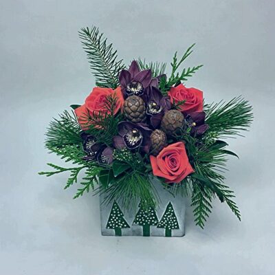 CH030-Christmas Burgundy Vintage