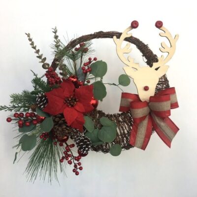 CH066 Rudolf Christmas Wreath
