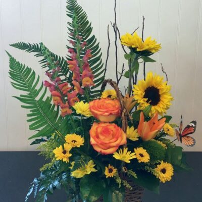 FA069-Sunny Basket Flower- Arrangement