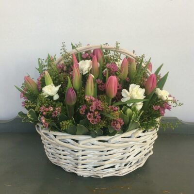 FB022 Spring Lown Floral Basket