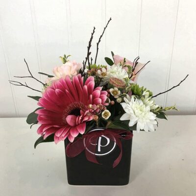 PP014 Burgundy and White Arrangement