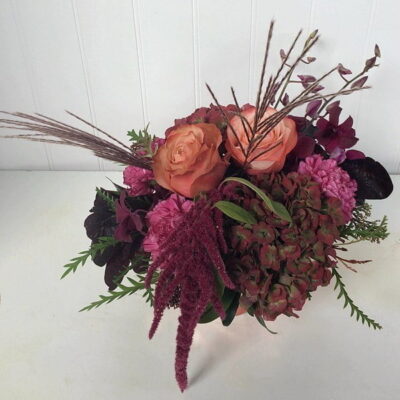 TG008-Sparkling Pumpkin Thanksgiving Flower Arrangement