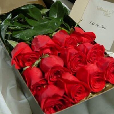 LX003-Luxury Red Roses Flower Arrangement