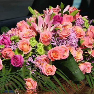 CF024 Fifty Roses Casket Flower Arrangement